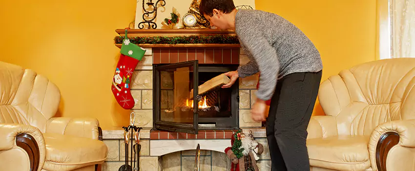Rusted Metal Fireplace Restoration in Brunswick, Georgia